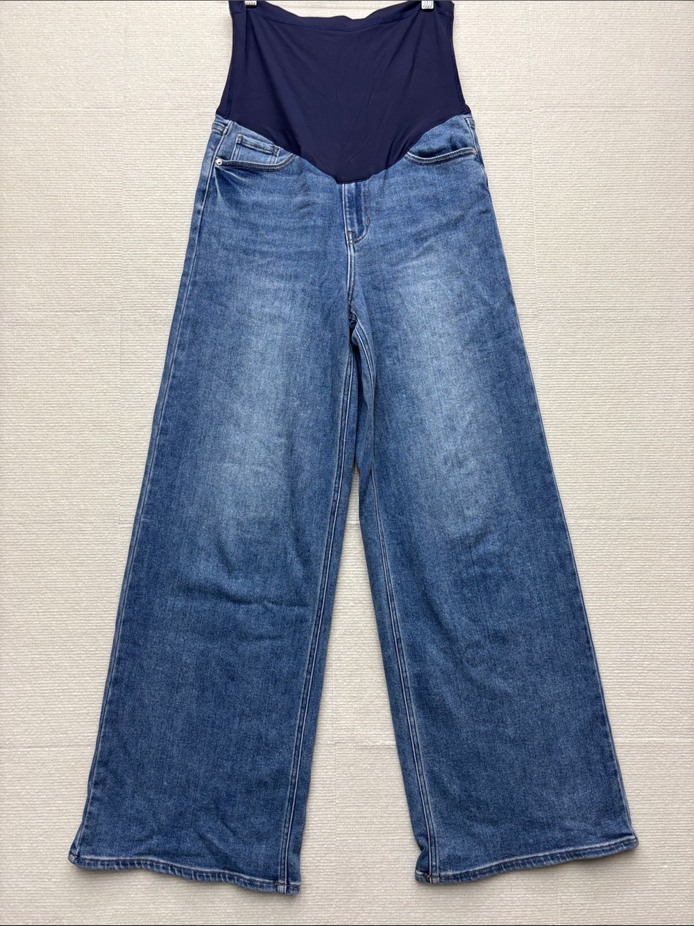 Pinkblush | 27 Maternity Wide-Leg Jeans in Dark Blue